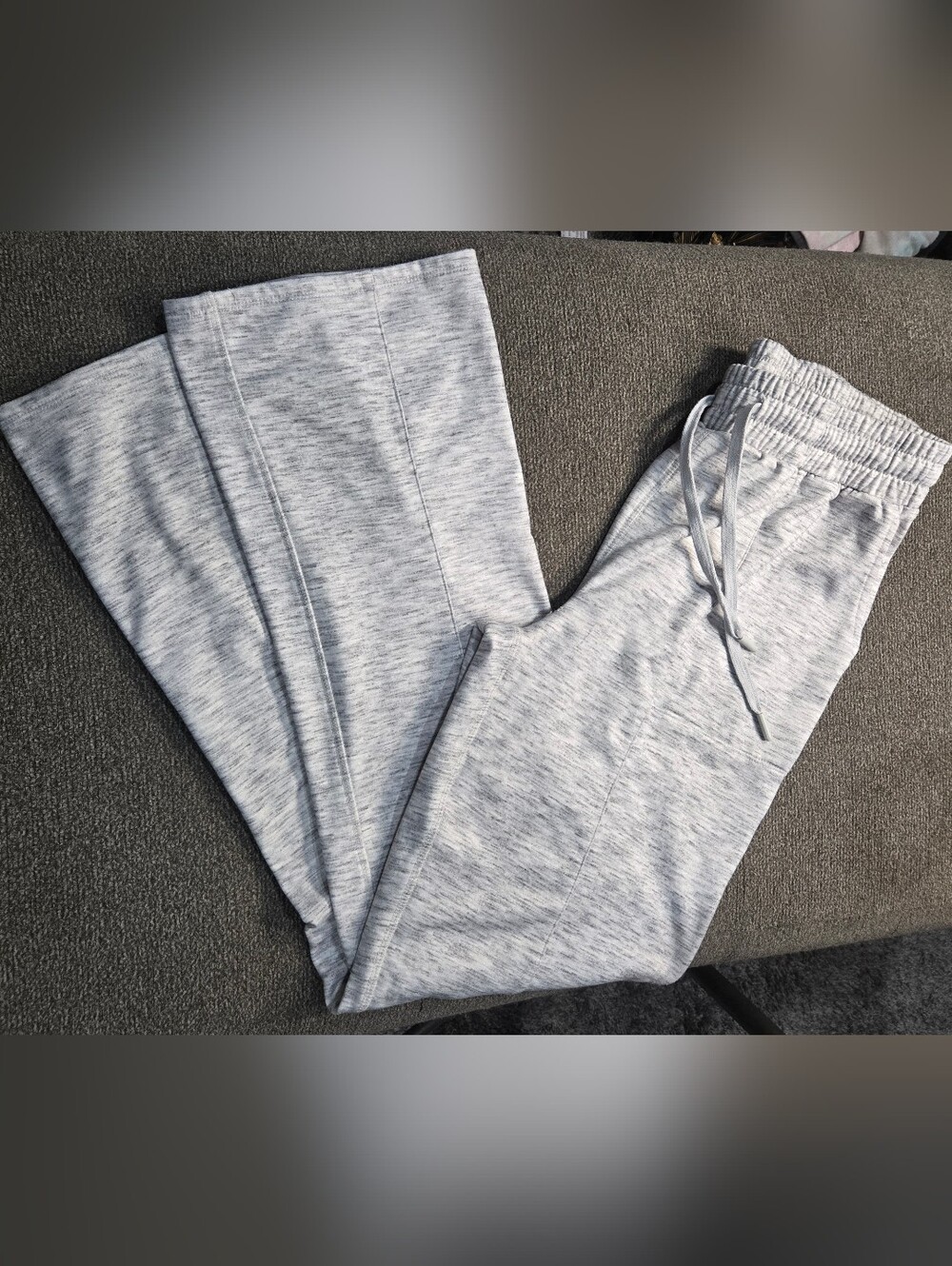 Athletic Works Light Gray Marled Drawstring Joggers
